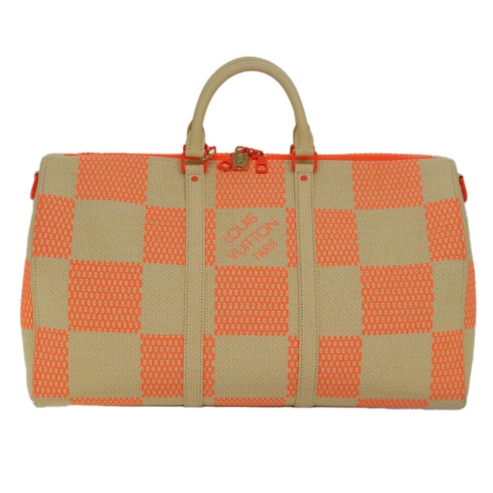 Louis Vuitton Damier Giant Keepall Bandouliere 50 Boston Bag Beige